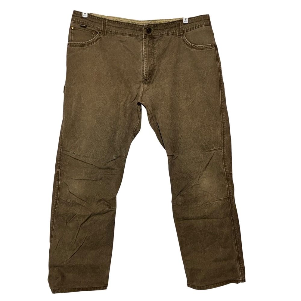 KUHL Rydr Pants Mens Brown Cotton Blend Rugged Workwear Outdoor Hiking 42x32